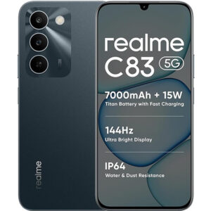 realme c83 5g smartphone 6+128gb, 6.8 inch screen, 144hz ultra bright display, 7000mah battery, rear 13mp+front 5mp camera, mediatek dimensity 6300, ip64, green