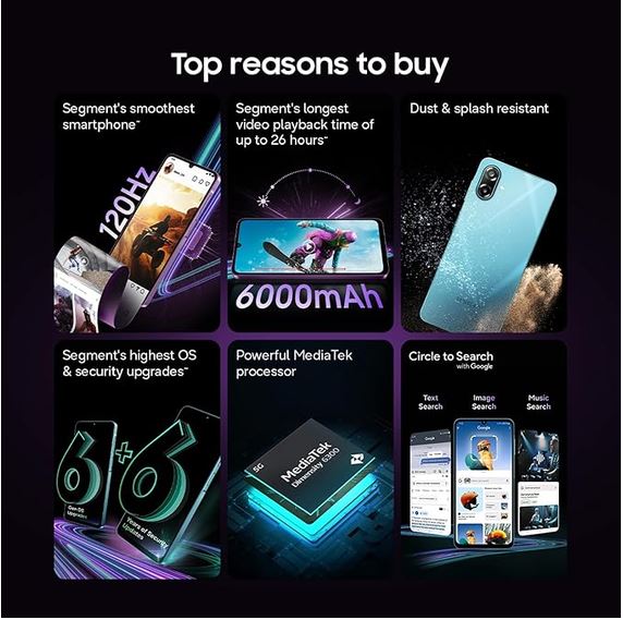 samsung galaxy m17e 5g mobile (blitz blue, 6gb ram, 128gb storage) | smoothest 120 hz refresh rate| monster 6000 mah battery | ip54 | 6 gen os upgrades | ai | gemini live | without charger samsung galaxy m17e 5g mobile (blitz blue, 6gb ram, 128gb storage) | smoothest 120 hz refresh rate| monster 6000 mah battery | ip54 | 6 gen os upgrades | ai | gemini live | without charger